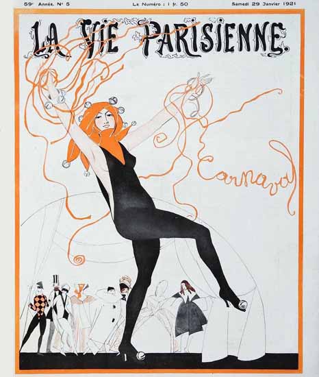 Roaring Twenties 1920s La Vie Parisienne 1921 Carnaval | Roaring 1920s Ad Art and Magazine Cover Art