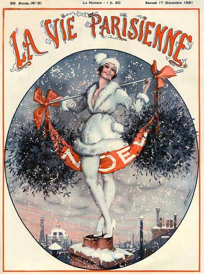 Roaring Twenties 1920s La Vie Parisienne 1921 Noel | Roaring 1920s Ad Art and Magazine Cover Art