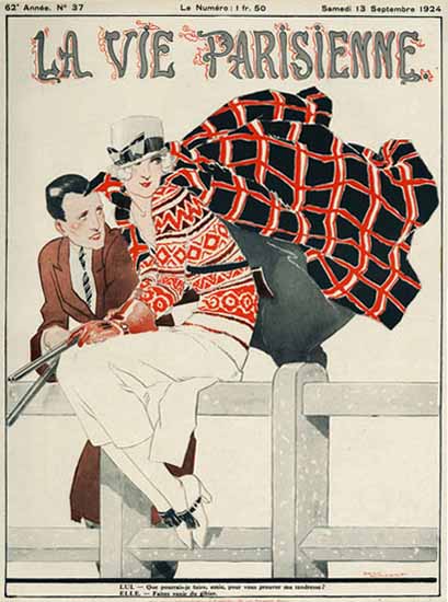 Roaring Twenties 1920s La Vie Parisienne 1924 Lui Et Elle | Roaring 1920s Ad Art and Magazine Cover Art