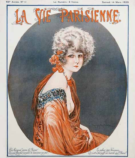 Roaring Twenties 1920s La Vie Parisienne 1925 Mars 14 | Roaring 1920s Ad Art and Magazine Cover Art