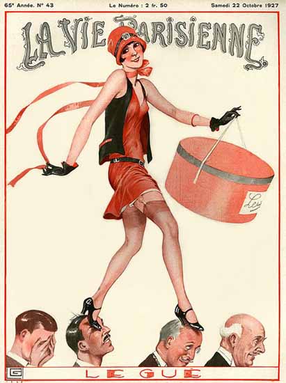 Roaring Twenties 1920s La Vie Parisienne 1927 Le Gue | Roaring 1920s Ad Art and Magazine Cover Art