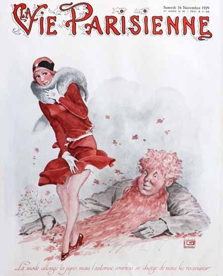 Roaring Twenties 1920s La Vie Parisienne 1929 Les Jupes | Roaring 1920s Ad Art and Magazine Cover Art