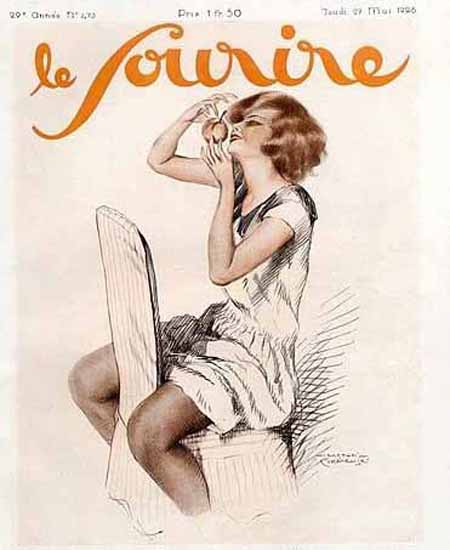 Roaring Twenties 1920s Le Sourire 1926 Le Fruit | Roaring 1920s Ad Art and Magazine Cover Art