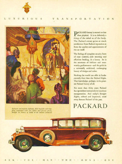 Roaring Twenties 1920s Packard Eight 1929 | Roaring 1920s Ad Art and Magazine Cover Art