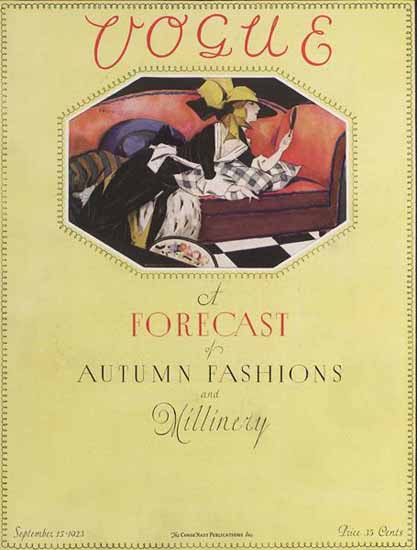 Roaring Twenties 1920s Vogue 1923-09-15 Copyright | Roaring 1920s Ad Art and Magazine Cover Art