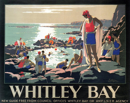 Roaring Twenties 1920s Whitley Bay 1929 J Littlejohns | Roaring 1920s Ad Art and Magazine Cover Art