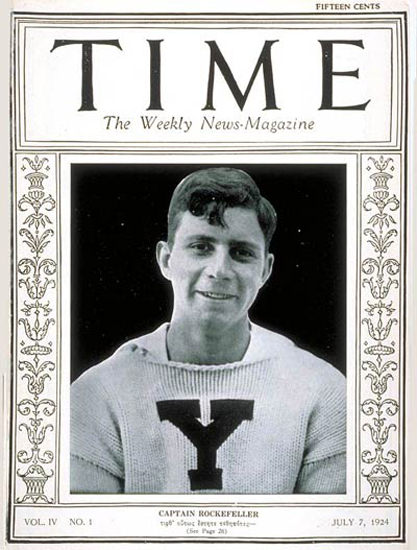 Roaring Twenties 1924-07 James S Rockefeller Copyright Time Magazine | Roaring 1920s Ad Art and Magazine Cover Art