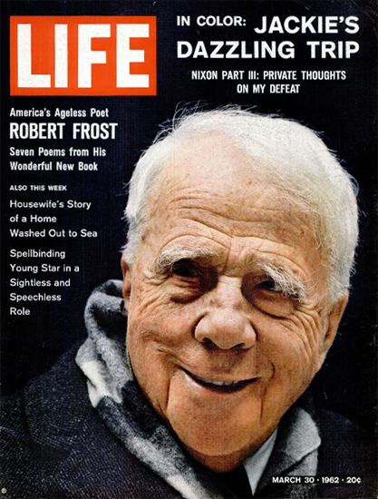 Robert Frost In The Clearing 30 Mar 1962 Copyright Life Magazine | Life Magazine Color Photo Covers 1937-1970