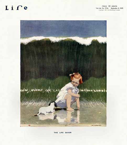 Robert John Wildhack Life Magazine The Life Saver 1915-09-02 Copyright | Life Magazine Graphic Art Covers 1891-1936