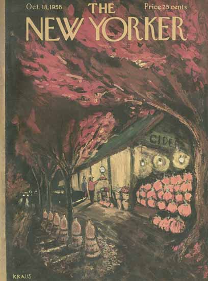 Robert Kraus The New Yorker 1958_10_18 Copyright | The New Yorker Graphic Art Covers 1946-1970