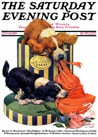 Robert L Dickey Saturday Evening Post Dogs Life 1928_07_14 | The Saturday Evening Post Graphic Art Covers 1892-1930