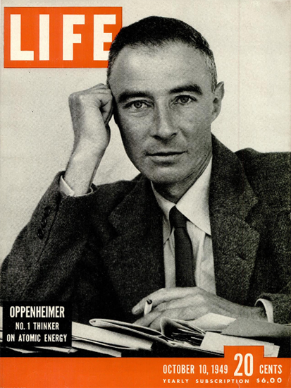 Robert Oppenheimer Nuclear Power 10 Oct 1949 Copyright Life Magazine | Life Magazine BW Photo Covers 1936-1970