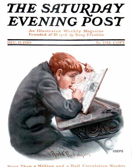 Robert Robinson Cover Artist Saturday Evening Post 1910_12_17 | The Saturday Evening Post Graphic Art Covers 1892-1930