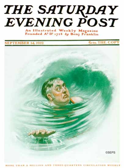 Robert Robinson Saturday Evening Post The Wave 1912_09_14 | The Saturday Evening Post Graphic Art Covers 1892-1930