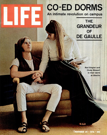 Rod Singler Cindy Stewart Dorm 20 Nov 1970 Copyright Life Magazine | Life Magazine Color Photo Covers 1937-1970