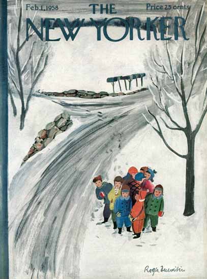 Roger Duvoisin The New Yorker 1958_02_01 Copyright | The New Yorker Graphic Art Covers 1946-1970