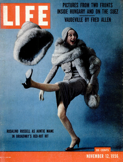 Rosalind Russell as Auntie Mame 12 Nov 1956 Copyright Life Magazine | Life Magazine Color Photo Covers 1937-1970