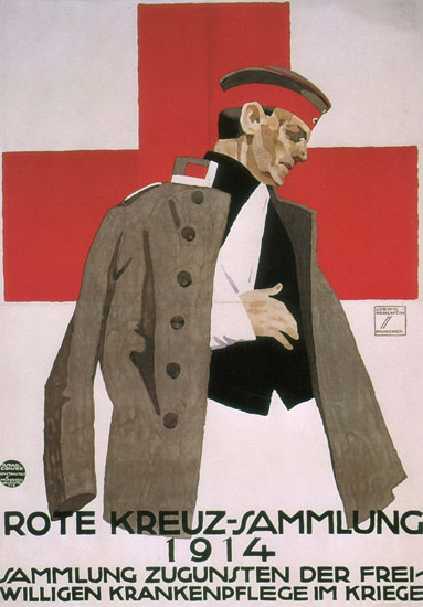 Rote Kreuz-Sammlung 1914 Germany Red Cross | Vintage War Propaganda Posters 1891-1970