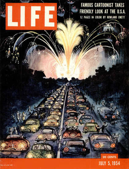 Rowland Emett Portrait of the USA 5 Jul 1954 Copyright Life Magazine | Life Magazine Color Photo Covers 1937-1970