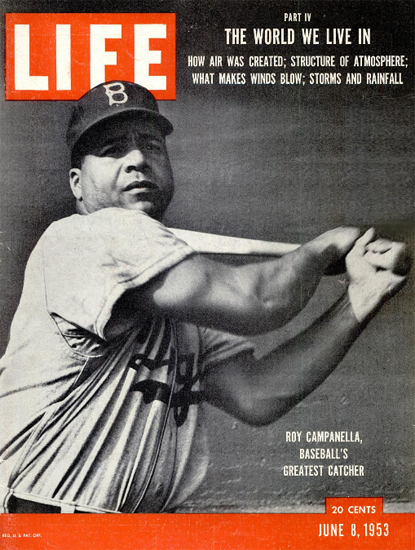 Roy Campanella Baseball 8 Jun 1953 Copyright Life Magazine | Life Magazine BW Photo Covers 1936-1970