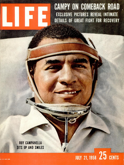 Roy Campanella on Comeback Road 21 Jul 1958 Copyright Life Magazine | Life Magazine Color Photo Covers 1937-1970