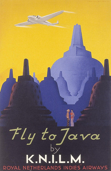 Royal-Netherlands-Indies-Airways Java 1938 | Vintage Travel Posters 1891-1970