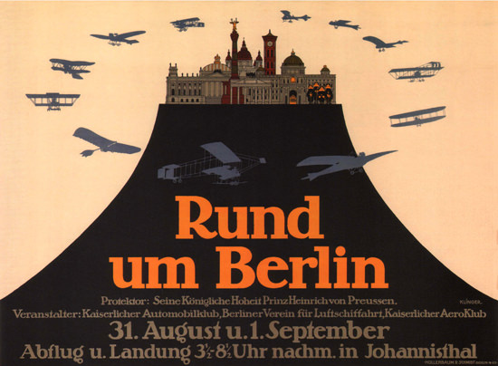 Rund Um Berlin Deutschland Sightseeing Flights | Vintage Ad and Cover Art 1891-1970