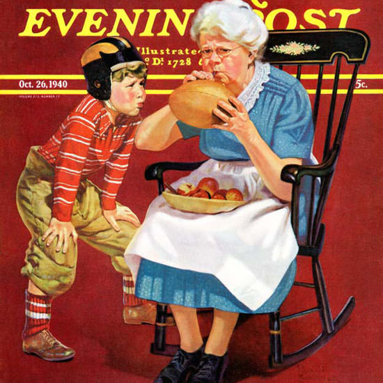 Russell Sambrook Saturday Evening Post 1940_10_26 Copyright crop | Best of 1940s Ad and Cover Art