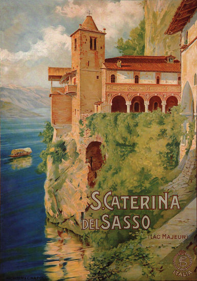 S Caterina Del Sasso Lac Majeur Lake Maggiore | Vintage Travel Posters 1891-1970