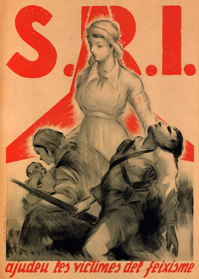 SRI Ajudeu Les Victimes Del Feixisme Espana | Vintage War Propaganda Posters 1891-1970