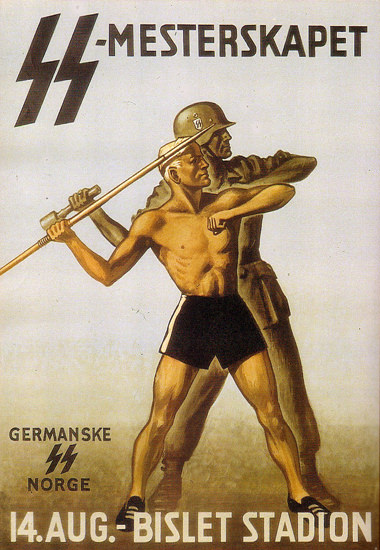 SS Mesterskapet Germanske SS Norge Bislet | Vintage War Propaganda Posters 1891-1970