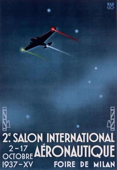 Salon International Aeronautique 1937 Manlio | Vintage Ad and Cover Art 1891-1970