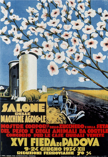 Salone Delle Macchine Agricole Padova 1934 | Vintage Ad and Cover Art 1891-1970