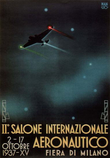 Salone Internazonale Aeronautico 1937 Italia | Vintage Ad and Cover Art 1891-1970