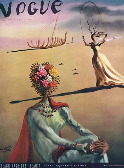 Salvador Dali Vogue Cover 1939-06-01 Copyright | Vogue Magazine Graphic Art Covers 1902-1958