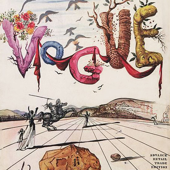 Salvador Dali Vogue Cover 1944-04-01 Copyright crop | Best of 1940s Ad and Cover Art