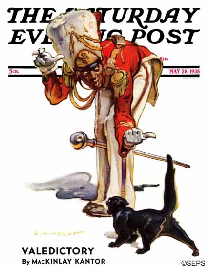 Samuel Nelson Abbott Saturday Evening Post The Black Cat 1938_05_28 | The Saturday Evening Post Graphic Art Covers 1931-1969