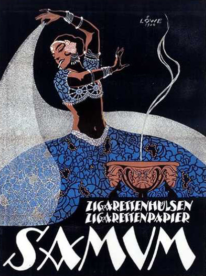 Samum Zigarettenpapier Zigarettenhuelsen 1920s | Sex Appeal Vintage Ads and Covers 1891-1970