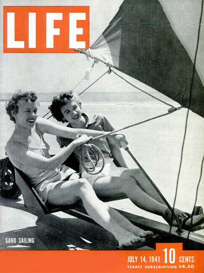 Sand Sailing 14 Jul 1941 Copyright Life Magazine | Life Magazine BW Photo Covers 1936-1970