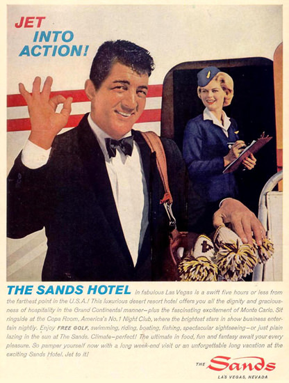 Sands Hotel Jet Into Action Golfer 1962 | Sex Appeal Vintage Ads and Covers 1891-1970