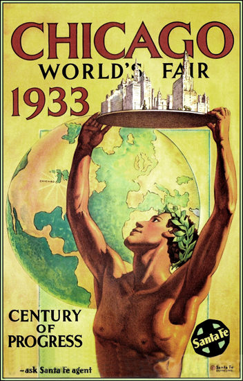 Santa Fe Chicago Worlds Fair Progress 1933 | Sex Appeal Vintage Ads and Covers 1891-1970