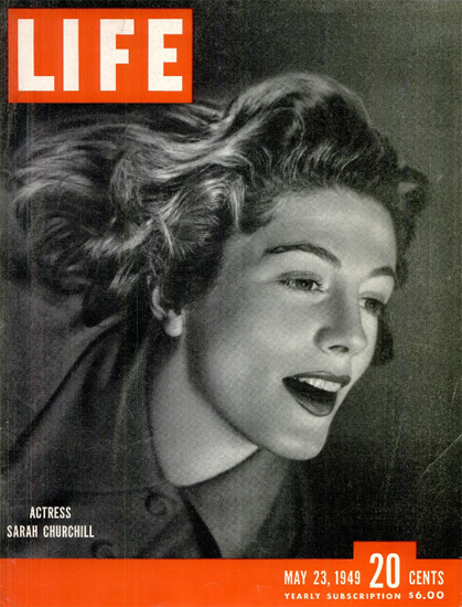 Sarah Churchill Actress 23 May 1949 Copyright Life Magazine | Life Magazine BW Photo Covers 1936-1970