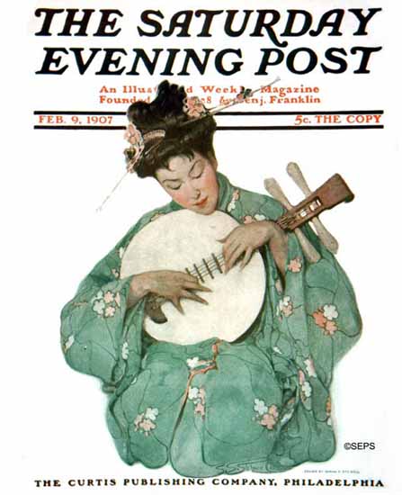 Sarah Stilwell-Weber Cover Artist Saturday Evening Post 1907_02_09 | The Saturday Evening Post Graphic Art Covers 1892-1930