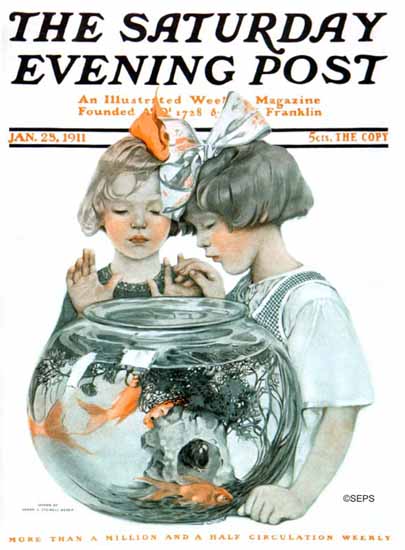 Sarah Stilwell-Weber Saturday Evening Post 1911_01_28 | The Saturday Evening Post Graphic Art Covers 1892-1930