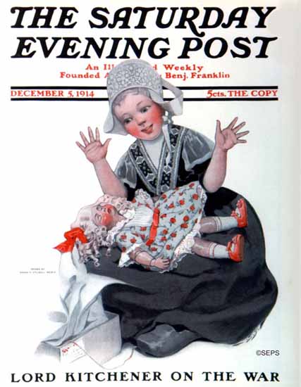 Sarah Stilwell-Weber Saturday Evening Post 1914_12_05 | The Saturday Evening Post Graphic Art Covers 1892-1930