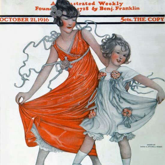 Sarah Stilwell-Weber Saturday Evening Post 1916_10_21 Copyright crop | Best of 1891-1919 Ad and Cover Art