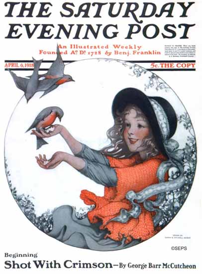 Sarah Stilwell-Weber Saturday Evening Post 1918_04_06 | The Saturday Evening Post Graphic Art Covers 1892-1930