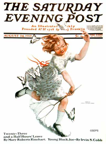 Sarah Stilwell-Weber Saturday Evening Post 1918_08_24 | The Saturday Evening Post Graphic Art Covers 1892-1930