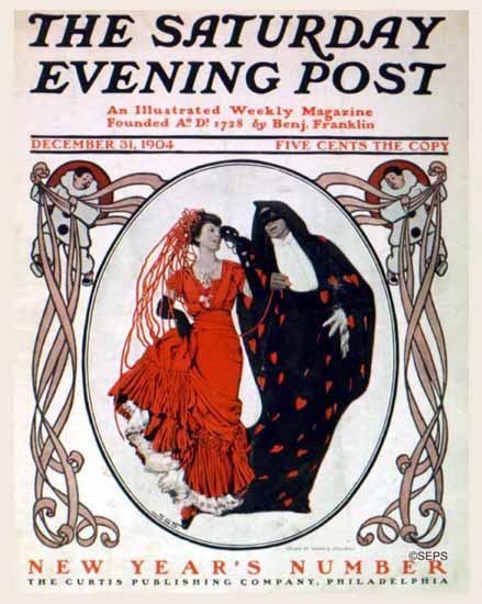 Sarah Stilwell-Weber Saturday Evening Post New Year 1904_12_31 | The Saturday Evening Post Graphic Art Covers 1892-1930