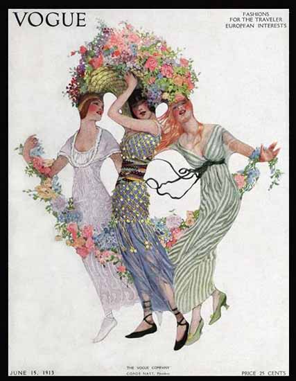 Sarah Stilwell Weber Vogue Cover 1913-06-15 Copyright | Vogue Magazine Graphic Art Covers 1902-1958